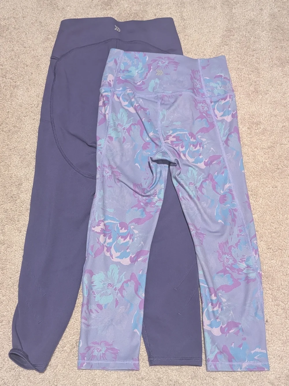 all in motion girls' cropped performance leggings - Size 7/8 💜 🌹 🌺 2-pack
